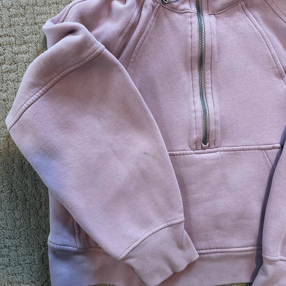 Lululemon Scuba Half-Zip Hoodie Pink - Picture 4 of 5